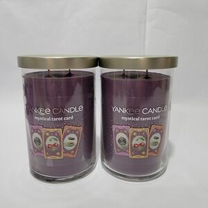 Yankee‎ Candle Mystical Tarot Card 2-Wick Set Purple Licorice Cherry Tonka